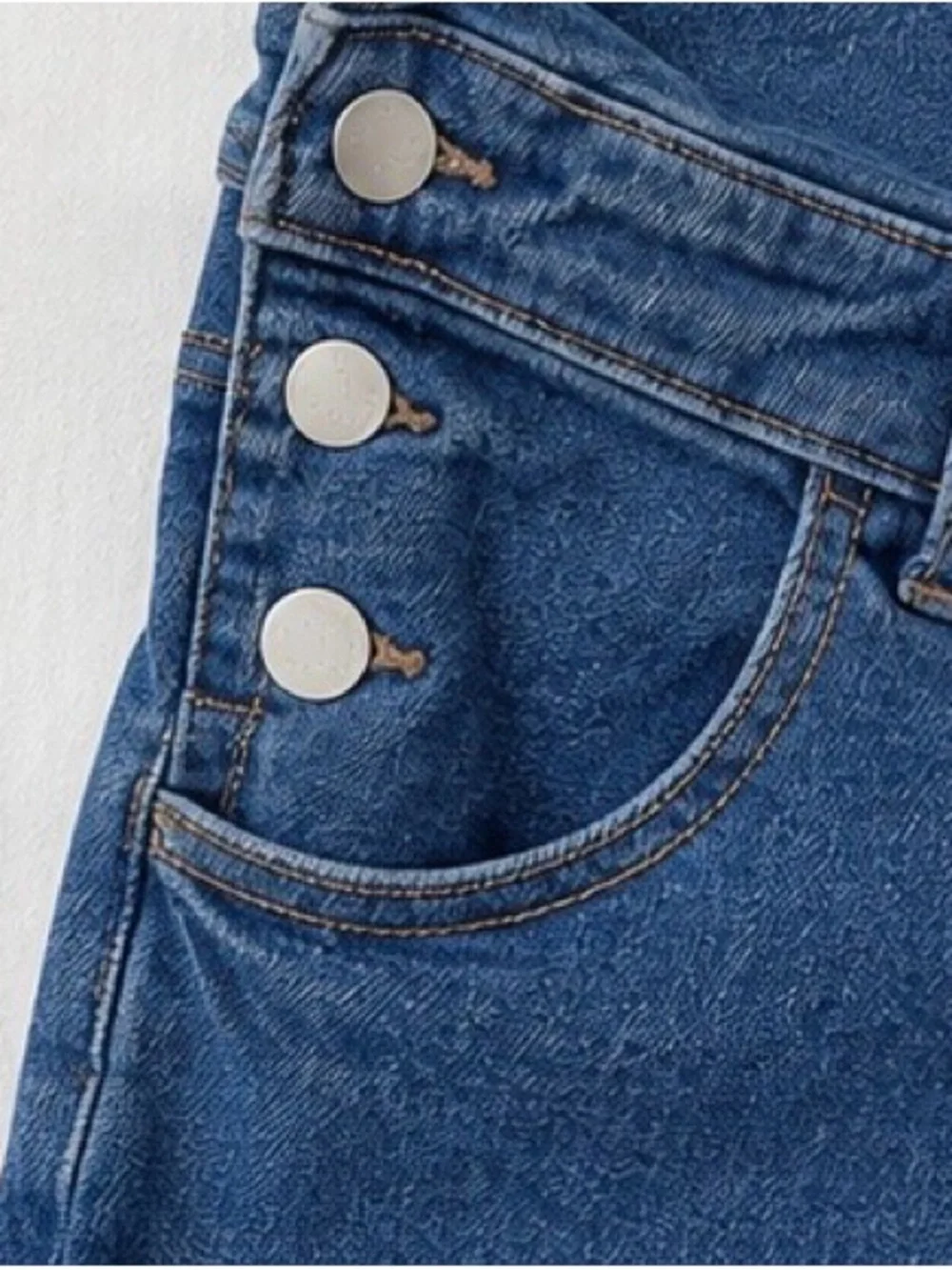 Maternity Denim Short Overalls - Blue